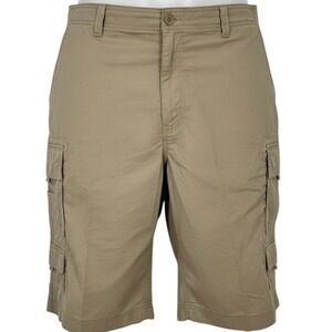 Roundtree & Yorke Big Man Classic Fit Utility Cargo Shorts Beige Size 52W NEW